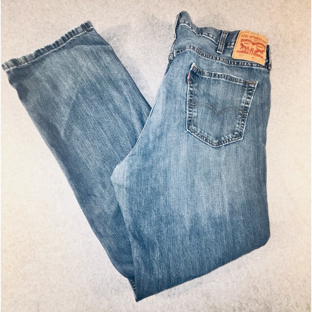 Levis 559 Jeans Mens 42x34 Relaxed Straight Blue Denim Medium Wash 01559-0733